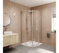 800 x 800mm Quadrant Shower Enclosure Frameless Walk in Sliding Door 8mm Glass