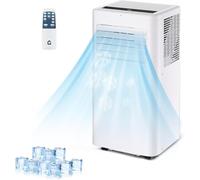 8000 BTU Portable Air Conditioner, 3-In-1 Standing AC Unit with Remote Control and Window Kit, Quiet Room Air Conditioner with Dehumidifier, Cools Up to 420 Sq. Ft. for Home Office Dorms