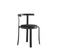 8000 Series Dining Chair Black Stained Oak/Upholstered Black Savannah 30314