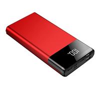 80000Mah Power Bank Portable Battery Charger, Ultra High Capacity Led External Compatible Usb Powerful Charger,Red