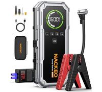 8000A Jump Starter Power Pack with 160PSI Air Compressor, 12V Car Battery Booster Jump Starter (All Gas/10L Diesel), Car Jump Starter with Jumper Cables, Force Start, LED Light, Power Bank