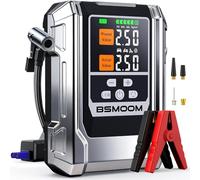 8000A Jump Starter Power Pack with Air Compressor 150PSI, 12V Car Battery Booster Jump Starter (All Gas 14L Diesel), Car Jump Starter with Jumper Cables, Force Start, LED Light, Power Bank