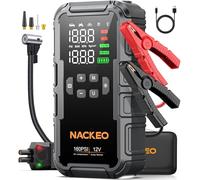 8000A Jump Starter Power Pack with Air Compressor 160PSI, 12V Car Battery Booster Jump Starter (All Gas 12L Diesel), Car Jump Starter Power Bank with 600LM Light, Jumper Cables, Large LCD Display