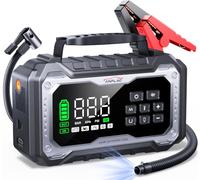8000A Jump Starter Power Pack with Air Compressor 160PSI & Blower, ANFLAG 12V Car Battery Booster Jump Starter (All Gas/14L Diesel) Portable Car Jump Starter Power Bank with Jump Leads/800LM Light