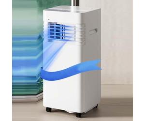 8000BTU Portable Air Conditioner with Inlet Kit, Energy-Efficient Cooling Unit, Digital Display, 2 Speed Settings, Ideal for Large Rooms, Temperature Control for Home Use