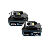 8000mAh 18V lithium battery for electric tools, compatible with Makita BL1815N, BL1820B, BL1830B, BL1840B, BL1850B, BL1860B replacement batteries(2PCS-8.0Ah)