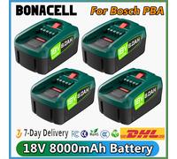 8000mAh For Bosch PBA Rechargeable Battery 18V For Bosch Power Tools AL1880CV AL1810CV AL18815CV AL1830CV Replacement Battery 2Pcs 8000mAh BAT