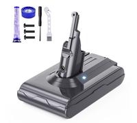 8000mAh For Dyson V8 Battery Replacement - Li-ion Battery for Dyson SV10 Compatible with V8 Absolute, Animal, Motorhead, Fluffy Cordless Vacuum Cleaner (2 filters+Cleaning Brush+Screwdriver+screws)