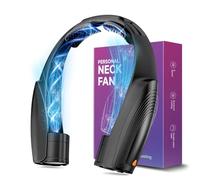 8000mAh Portable Neck Fan Bladeless, Hands Free USB Rechargeable Personal Fan, 20H Runtime, 360° Cooling Airflow, 6 Speeds Wearable Fan for Travel, Office and Outdoor Use, Gifts for Women Men