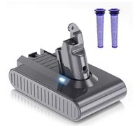 8000mAh Replacement for Dyson V6 Battery, Lithium Battery for Dyson V6 Compatible for Absolute Animal Motorhead SV03 SV04 SV05 SV06 SV07 SV09 DC58 DC59 DC61 DC62 DC72 DC74 Vacuum Cleaner with 2 filter