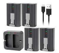 8000mAh Replacement for Ring Battery,V4 Quick Release Battery Pack for Ring with Charger Station for Ring Doorbell 2/3/3+/4,Stick Up Cam, Spotlight Cam(4 Batteries+1 charger)