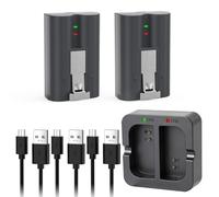 8000mAh Replacement for Ring Battery,V4 Quick Release Battery Pack for Ring with Charger Station for Ring Doorbell 2/3/3+/4,Stick Up Cam, Spotlight Cam(2 Batteries+1 charger)