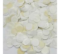 8000PCS 1 Inch White Ivory Round Tissue Confetti,Round Tissue Table Decor,Circle Paper for Balloons,Round Paper Confetti for Wedding Party,for Birthday Decorations,Anniversary,Engagement