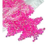 8000PCS 5mm Hot Pink AB Resin Rhinestones for Crafts Rose Pink AB Flat Back Jelly Resin Rhinestones Bulk SS20 Non-Hotfix Stones Diamonds Crystals Gems for Mugs Tumblers Bottles Cups DIY Crafts