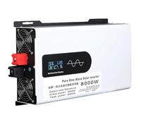 8000W Pure Sine Wave Inverter Charger, DC to AC Converter for Off-Grid Use, Featuring 2 AC Outlets, LCD Display, Supports Lithium Battery, 12V-96V Input