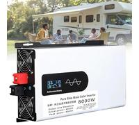 8000W Solar Inverter Power Converter with Pure Sine Wave, DC 12V/24V/48V to AC, Remote Control, LCD Display, Compatible with Lithium Batteries