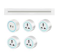 8000w Track Socket with 2500w Adapter, Wall-Mounted Power Slide Rail Wiring Board, 40cm-120cm Switch Socket Strip, Anti-Electric Shock Track Socket,White-60cm