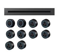 8000w Track Socket with 2500w Adapter, Wall-Mounted Power Slide Rail Wiring Board, 40cm-120cm Switch Socket Strip, Anti-Electric Shock Track Socket,Black-120cm