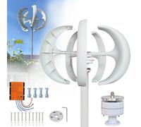 8000W Vertical Wind Turbine Generator Kit - 5 Blade 3 Phase AC Permanent Magnet - 12V/24V/48V Compatible - Hybrid Wind/Solar Controller for Efficient Renewable Energy