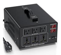 8000W Voltage Converter Transformer Step Up 110V/120V to220V/240V or Step Down 220V to 110V AC Power Converte, Circuit Breaker Protection, 3 US sockets, 3 Universal sockets, LCD Display