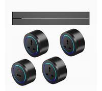 8000W Wall-Mounted Power Track Socket, Embedded Slide Rail Wiring Board for Kitchen and Office, 2500W Adapter, 40cm Length