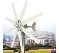 8000W Wind Turbine Generator Kit - 8 Blades, Flange Connection, Complete Wind Power System with Charge Controller, Ideal for Communication Stations & Highways, 48V High Efficiency Renewable Energ...