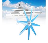 8000W Wind Turbine Generator with MPPT Charge Controller, Noise Reduction, Ideal for RVs, Yachts, Farms - Blue, 48V Renewable Energy Solution