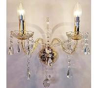 8005 Genuine K9 Crystal Chandelier Clear Golden 2, 5, 6, 7, 8, 10 Arms (2 Arms Wall Light)