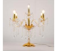 8005 Genuine K9 Crystal Chandelier Clear Golden 2, 5, 6, 7, 8, 10 Arms (5 Arms Table Lamp)