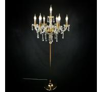8005 Genuine K9 Crystal Chandelier Clear Golden 2, 5, 6, 7, 8, 10 Arms (7 Arms Floor Lamp)