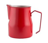 Motta 50cl Stainless Steel Professional Milk Pitcher, 17 Fluid Ounce, Red