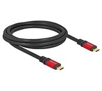 80091 cable USB C male, gold-plated on both sides 2m black metal DELOCK