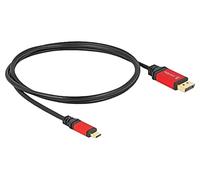 80092 Cable DisplayPort male, USB C male DisplayPort 1.4 1m DELOCK
