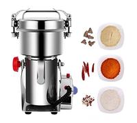 800G Electric Grain Mill Grinder Swing Type Spice Herb Grinder Stainless Steel Flour Mill Machine High Speed Fine Pulverizer for Coffee Bean Seed Nut Spice Pepper Grain Wh