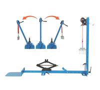 800kg Frame Machine for Auto Body Repair with Eight-Jaw Pulling Hook, 120° Adjustable Angle, Hand Winch & Nylon Casters, Dent Puller for Wheelarches/Doors/Fenders