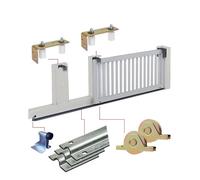 800KG Sliding Gate Kit with FLOOR TRACKS, RECESSED DOUBLE BEARING WHEELS, STOP, ROLLERS and GUIDES