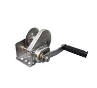800lbs 304 Stainless Steel Hand Winch With Self-locking, Boat Windlass Truck Auto Manual Lifting Hoist Tractor Road Vehicle