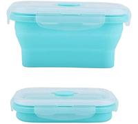 800ml/28.15Oz Silicone Lunch Box,Silicone Food Storage Containers with Lids,Collapsible Lunch Box Meal Prep Lunch Containers Food Containers Lunch Box,Microwave, Freezer and Dishwasher Safe