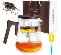 800ml Enchanti Tea Pot, Semi-Automatic Large Capacity Magic Teapot with Intelligent Water Separation Function Removable Witchcraft Teapot Crafted from Premium Borosilicate Glass (27.05oz)