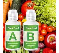 800ml Hydroponic Nutrients A&B for Plant Growth, Hydroponics System Accessories for Vegetables Fruits Flowers Thrive, Fertilizer for Indoor Hydroponics Garden & Growing Vegetables (boxed)