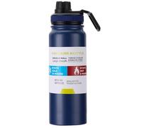 800ml Insulated Water Bottles with Wide Mouth,Stainless Steel Metal Bottle with Leak Proof Lids - Great for Work, Travel/Men, Women-Blue