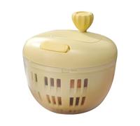 800ML Vegetable Dryer - Lettuce Spinner, Non-Slip Base Fruit Cleaner with Colander Wash Bowl for Crisp Produce Efficient Preparation Outdoor Picnic Camping, Small Manual Salad Whirler Centrifuge Set