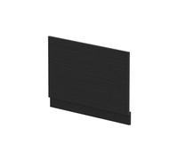 800mm Bath MFC End Panel & Plinth - Woodgrain Charcoal Black