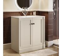 800mm Beige Freestanding Vanity Unit with Basin - Windsor