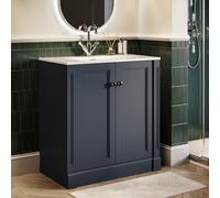 800mm Blue Freestanding Vanity Unit with Basin - Windsor