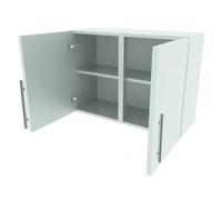 800mm Double Wall Kitchen Cabinet - 720mm High - Quick-Fix Hinges - White Matt - Flat Pack