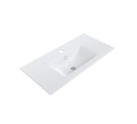 Nes Home 800mm Modern White Slim Ceramic Inset Basin