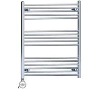 800mm Wide Chrome Electric Bathroom Heated Towel Rail Thermostatic Warmer Radiator Precise Control (800 x 900 mm (BTU: 1323))
