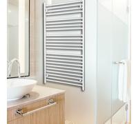 800mm Wide Chrome Heated Towel Rail Radiator Straight Flat Bathroom Warmer Rack Central Heating Turkish Zone (800mm Wide x 1200mm Height)