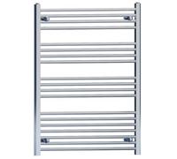 800mm Wide Flat Chrome Heated Towel Rail Radiator Designer Bathroom Radiator For Central Heating Designer (Elissa 800 / 1000mm High)